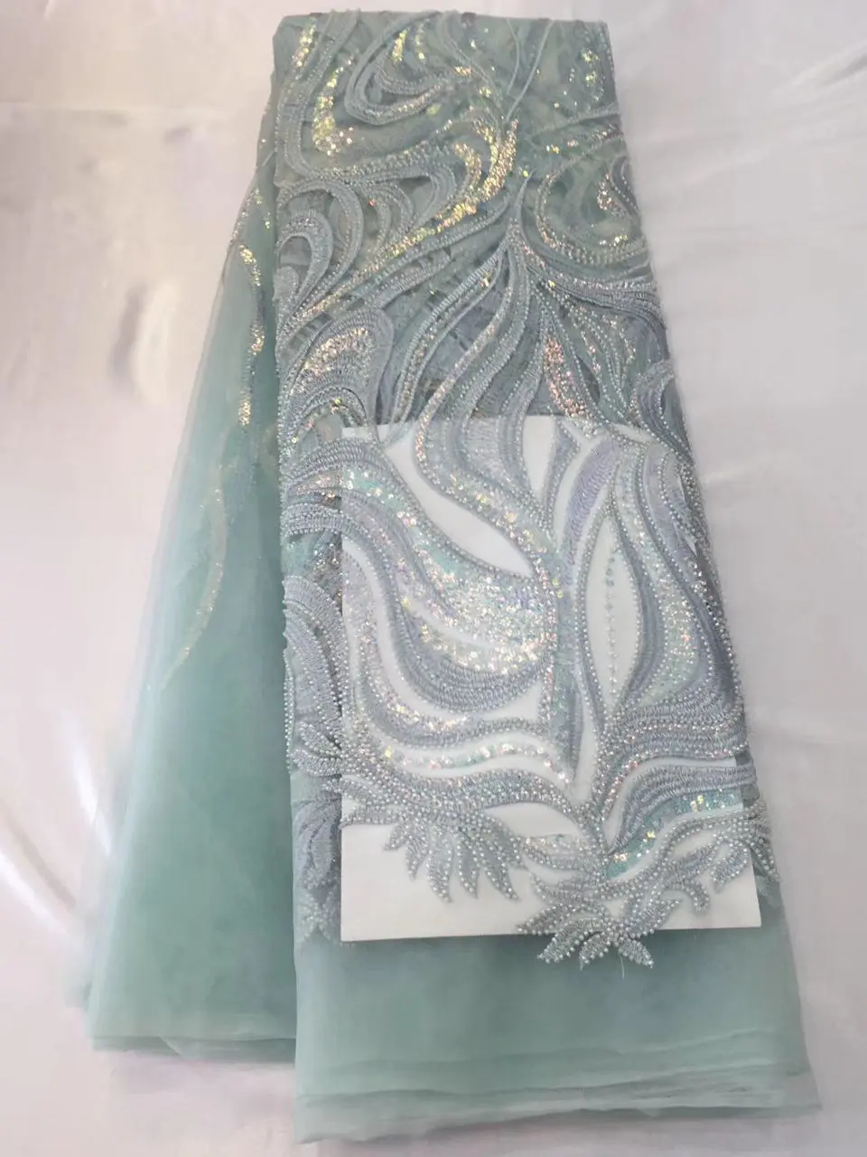 Handmade embroidered tulle mesh lace fabric best quality african french net lace fabric with sequins and Crystal beads ML6780
Handmade embroidered tulle mesh lace fabric best quality african french net lace fabric with sequins and Crystal beads ML6780