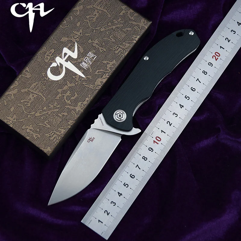 CH New CH3504-G10 Flipper folding knife D2 blade ball bearing G10 + steel handle camping hunting pocket knife EDC tools
CH New CH3504-G10 Flipper folding knife D2 blade ball bearing G10 + steel handle camping hunting pocket knife EDC tools