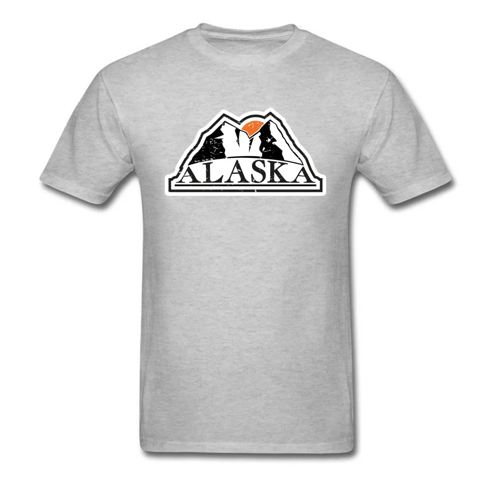 Alaska mountains/топы Рубашки Оптовая продажа Хлопковые футболки с круглым вырезом и