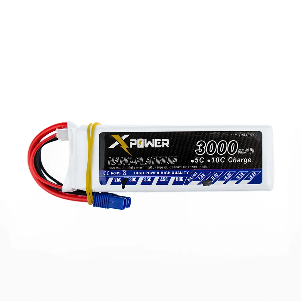 Фото XPower 7 4 V 11 1 14 8 22 2 3000mAh 30C 2S 3S 4S 6S перезаряжаемая Lipo батарея XT60 T другой разъем для