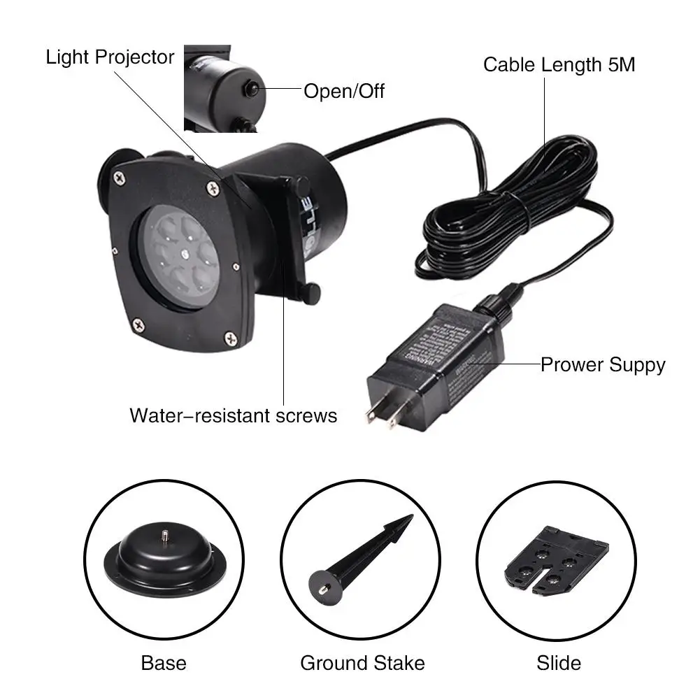 Christmas Lamp Rotating LED Projection Light 12 Patterns 12 Replaceable Lens for Birthday Wedding Celebration Decoration
Christmas Lamp Rotating LED Projection Light 12 Patterns 12 Replaceable Lens for Birthday Wedding Celebration Decoration