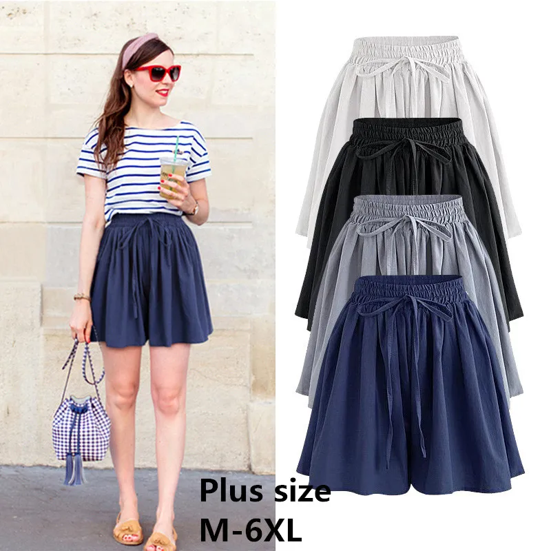 Summer Wide Leg Shorts Women Plus Size Casual short Loose High waist Female Short pants Plus size M-6XL
Summer Wide Leg Shorts Women Plus Size Casual short Loose High waist Female Short pants Plus size M-6XL