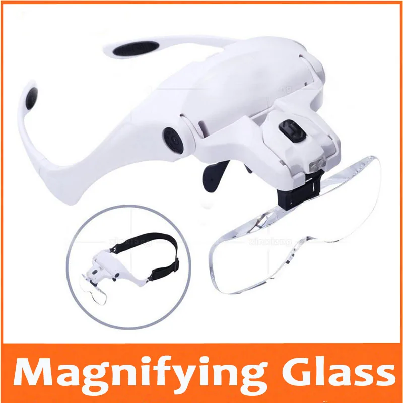 1X 1.5X 2X 2.5X 3.5X LED Illluminated Magnifier Head Wearing Glasses Style Helmet Reading Inspection Operation Magnifying Glass
1X 1.5X 2X 2.5X 3.5X LED Illluminated Magnifier Head Wearing Glasses Style Helmet Reading Inspection Operation Magnifying Glass