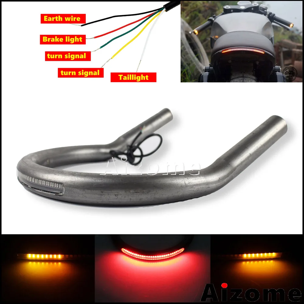 243mm Moto Cafe Racer Rear Seat Frame Hoop w/ LED Tail Lights Upswept Tracker End Loop 1" Tube For Honda Yamaha Suzuki CB XS GS
243mm Moto Cafe Racer Rear Seat Frame Hoop w/ LED Tail Lights Upswept Tracker End Loop 1" Tube For Honda Yamaha Suzuki CB XS GS