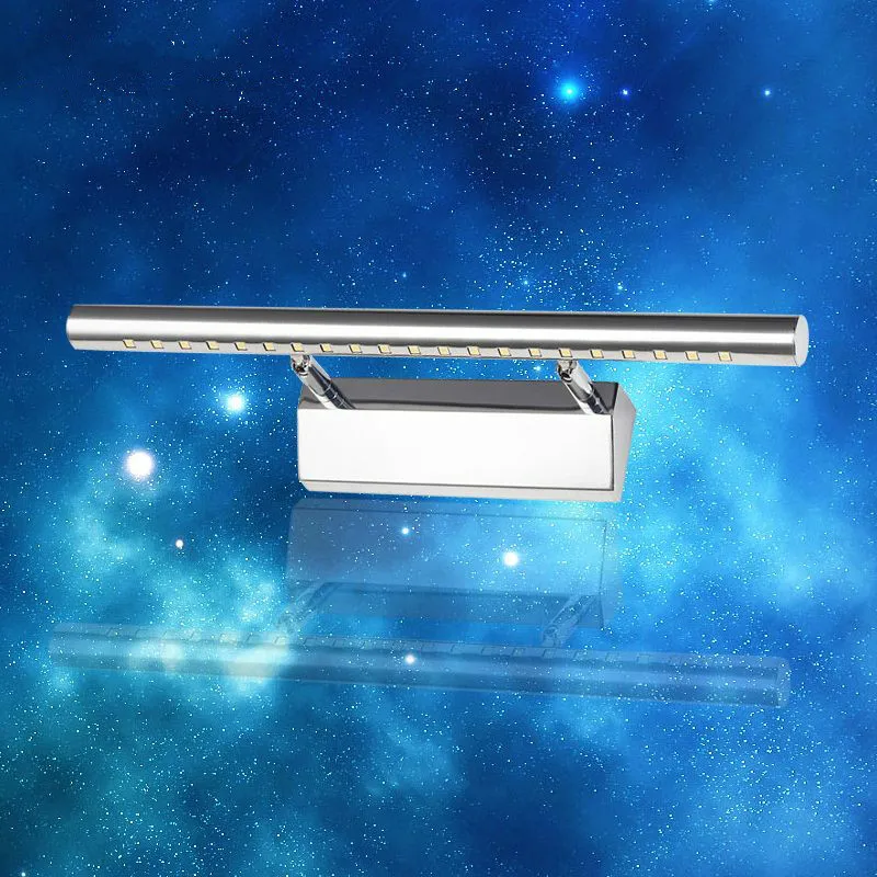 Светодиодная зеркальная передняя лампа современная простая из нержавеющей стали Водонепроницаемая противотуманная косметическое зеркал... 
Светодиодная зеркальная передняя лампа современная простая из нержавеющей стали Водонепроницаемая противотуманная косметическое зеркал...