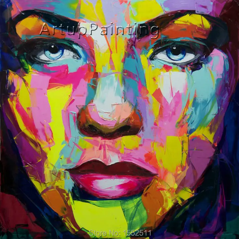 Palette knife painting portrait Palette knife Face Oil painting Impasto figure on canvas Hand painted Francoise Nielly 14-46
Palette knife painting portrait Palette knife Face Oil painting Impasto figure on canvas Hand painted Francoise Nielly 14-46