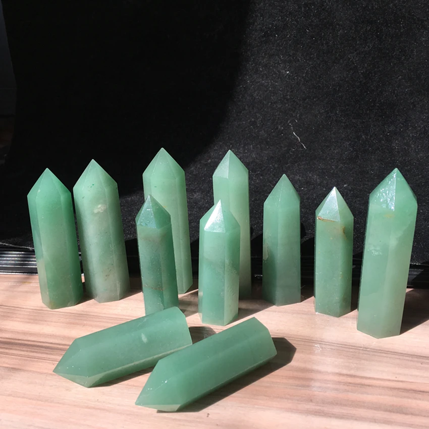 natural quartz crystals green Dongling jade wand obelisk healing home decorations are powerful in energy
natural quartz crystals green Dongling jade wand obelisk healing home decorations are powerful in energy