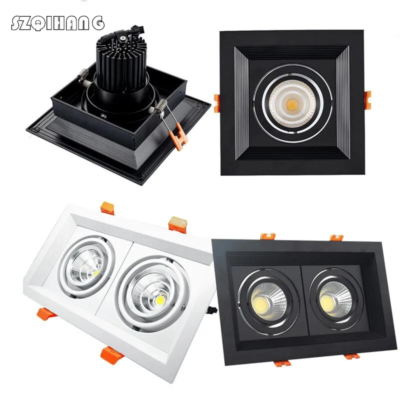 High quality Recessed adjustment LED COB dimmable Downlights AC85-265V 10W 20W Double LED Ceiling Lamp Spot Light
High quality Recessed adjustment LED COB dimmable Downlights AC85-265V 10W 20W Double LED Ceiling Lamp Spot Light