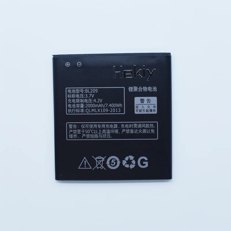 Hekiy BL-209 BL 209 литий-ионный аккумулятор для Lenovo A378T A398T A516 A706 A760 A788T A820E 2000 мАч BL209