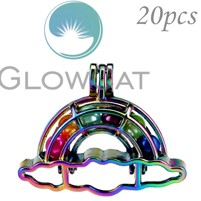 20x CC796 Colors Rainbow Cloud Beads Cage Jewelry Making Essential Oil Diffuser Oyster Pearl Cage Locket Pendant
20x CC796 Colors Rainbow Cloud Beads Cage Jewelry Making Essential Oil Diffuser Oyster Pearl Cage Locket Pendant