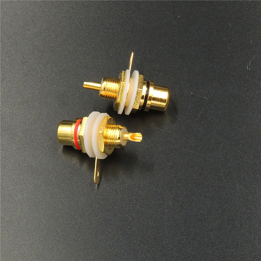 Гнездовой разъем RCA 10 шт. позолоченный Rca монтажная панель шасси аудиоразъем