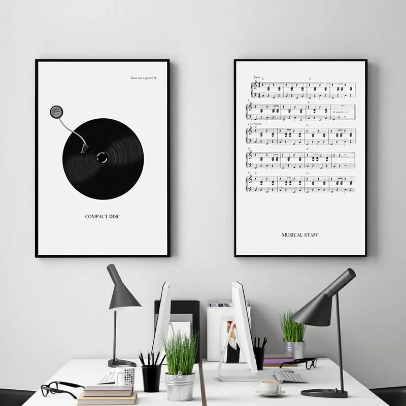 Black and White CD Sheet Music Wall Art Nordic Simple Canvas Painting Pictures For Living Room Decoration Home Decoration
Black and White CD Sheet Music Wall Art Nordic Simple Canvas Painting Pictures For Living Room Decoration Home Decoration