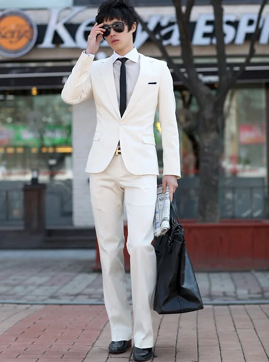 Pure white wedding photography 2020 men's suits Cultivate one's morality and groom wedding dress Two piece
Pure white wedding photography 2020 men's suits Cultivate one's morality and groom wedding dress Two piece