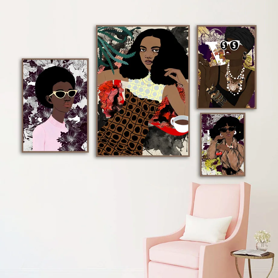 Black Fashion Girl Africa Model Wall Art Canvas Painting Nordic Posters And Prints Abstract Wall Pictures For Living Room Decor
Black Fashion Girl Africa Model Wall Art Canvas Painting Nordic Posters And Prints Abstract Wall Pictures For Living Room Decor
