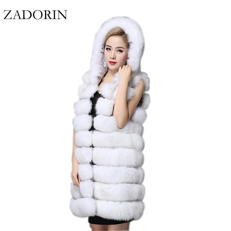 ZADORIN Europe Fashion Winter Long FAUX Fox Fur Vest Women Coat With Fur Hooded Faux Fur Gilet Sleeveless Jacket Mex S-3XL
ZADORIN Europe Fashion Winter Long FAUX Fox Fur Vest Women Coat With Fur Hooded Faux Fur Gilet Sleeveless Jacket Mex S-3XL