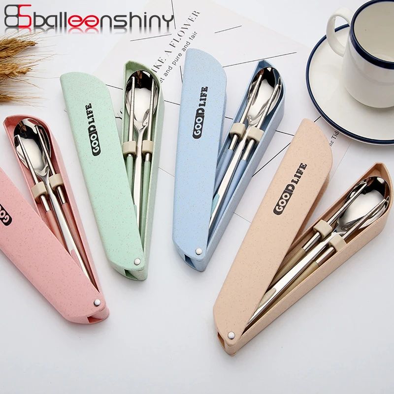 BalleenShiny 2pcs/set Tableware Set Kitchen Portable Chopsticks Spoon Rice Soup Snack Children School Office Picnic Dinnerware
BalleenShiny 2pcs/set Tableware Set Kitchen Portable Chopsticks Spoon Rice Soup Snack Children School Office Picnic Dinnerware
