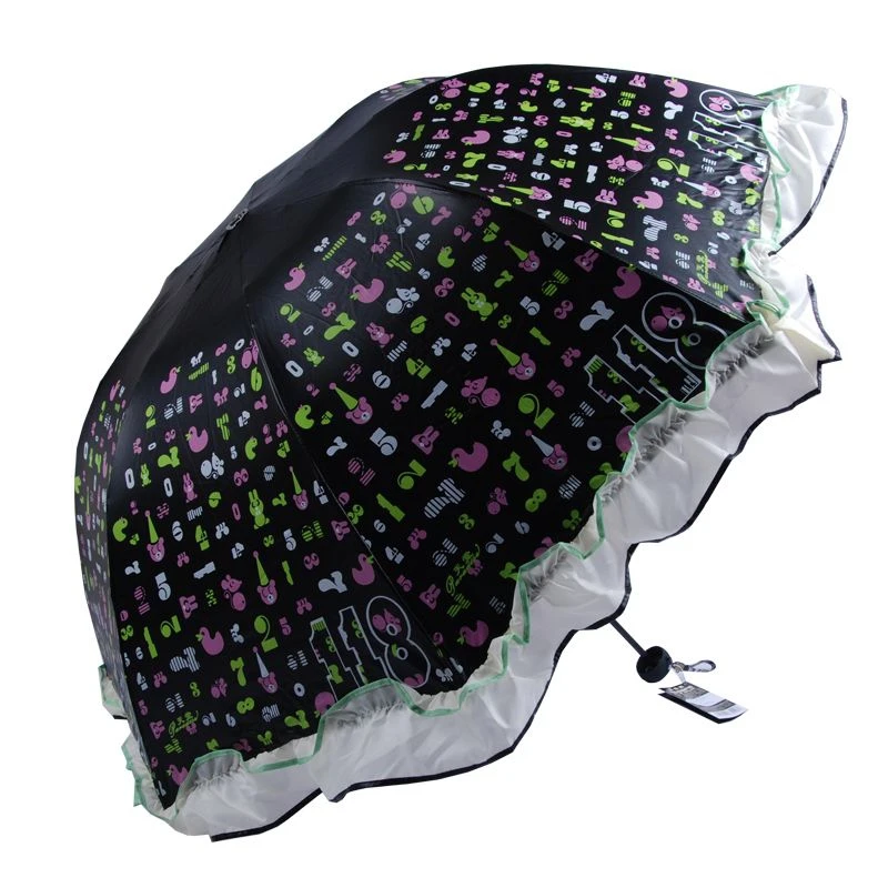 Горячая Распродажа безопасный и счастливый мультяшный большой кружевной зонтик