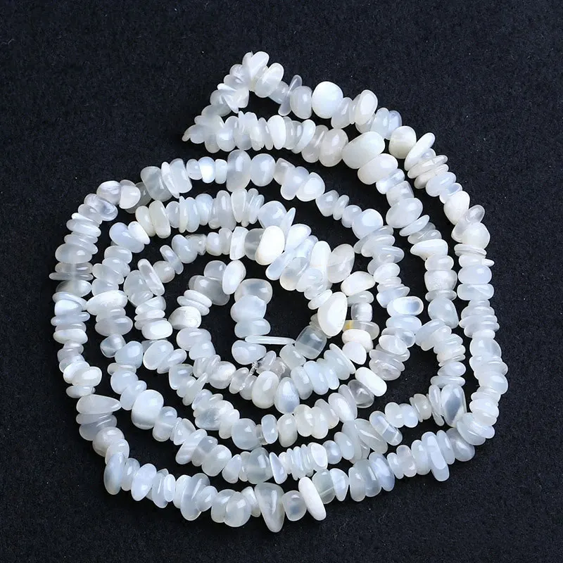 

3-5x6-8mm White Moonstone Beads Natural Freeform Chips Stone Beads For Jewelry Making Beads 32'' Needlework DIY Beads Trinket