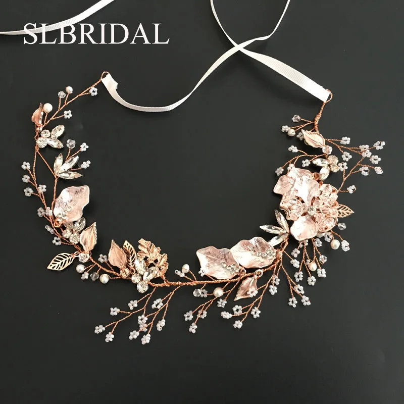 SLBRIDAL Rose Gold Crystal Rhinestone Natural Pearls Wedding Hair accessories Hairband Bridal Headband Bridesmaids Jewelry Women
SLBRIDAL Rose Gold Crystal Rhinestone Natural Pearls Wedding Hair accessories Hairband Bridal Headband Bridesmaids Jewelry Women