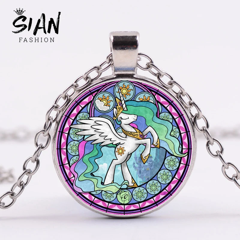 Детское ожерелье из мультфильма SIAN My little Horse Poni волшебная Радужная лошадь