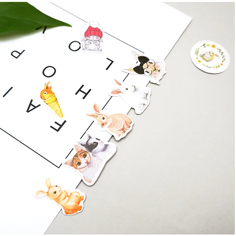 45 pcs/pack Little rabbit paper sticker DIY diary album decoration stickers scrapbooking planner label Scrapbook stickers
45 pcs/pack Little rabbit paper sticker DIY diary album decoration stickers scrapbooking planner label Scrapbook stickers