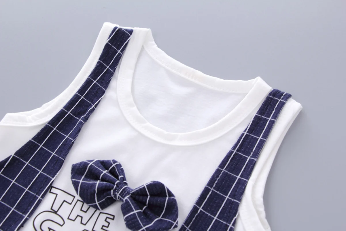 Summer 2019 boys' suit, new children's vest children's suit, two-piece children's suit. kids clothes
Summer 2019 boys' suit, new children's vest children's suit, two-piece children's suit. kids clothes