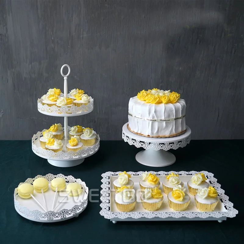 1 Set / 4 Pcs Lace Pattern Wedding Cake Stand Sets White Color ( include Plates & Stands )
1 Set / 4 Pcs Lace Pattern Wedding Cake Stand Sets White Color ( include Plates & Stands )