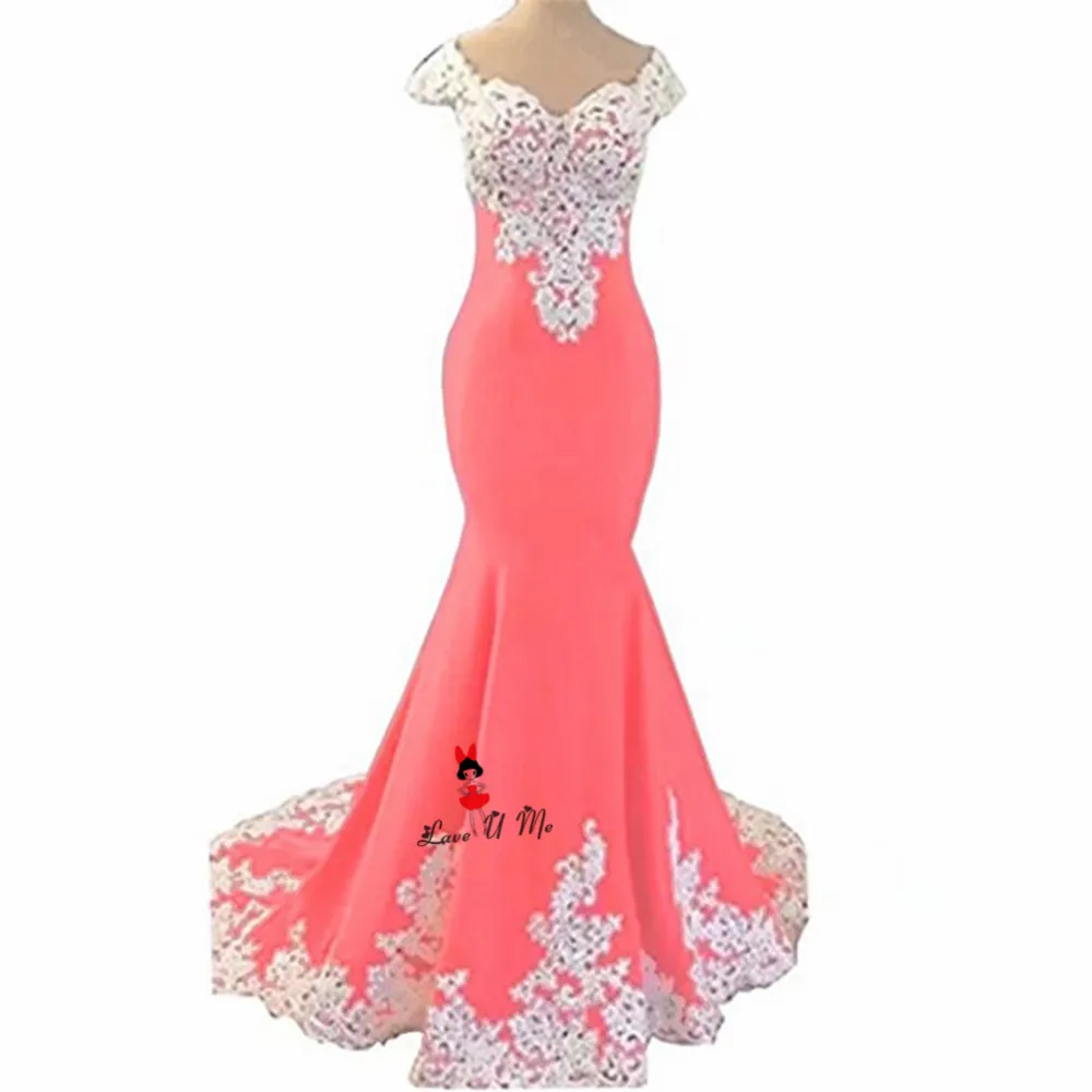 Blue Pink White Lace Mermaid Prom Dresses Long 2018 Cap Sleeve Vestidos de Festa Chiffon Formal Evening Party Gowns Sweep Train
Blue Pink White Lace Mermaid Prom Dresses Long 2018 Cap Sleeve Vestidos de Festa Chiffon Formal Evening Party Gowns Sweep Train