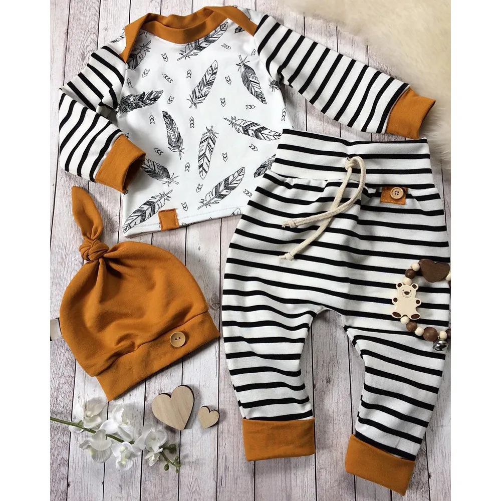 MUQGEW 2019 Newborn Baby Boy Girl Feather T shirt Tops Striped Pants Clothes Outfits Set DROP SHIPPING Baby Clothes Hot Sale #06
MUQGEW 2019 Newborn Baby Boy Girl Feather T shirt Tops Striped Pants Clothes Outfits Set DROP SHIPPING Baby Clothes Hot Sale #06