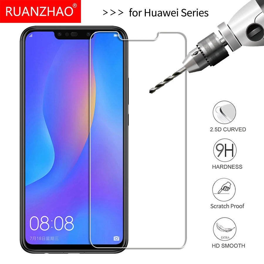 RUANZHAO 9H закаленное стекло для Huawei P10 P30 P20 Lite Защита экрана Honor 10 9 lite защитная пленка