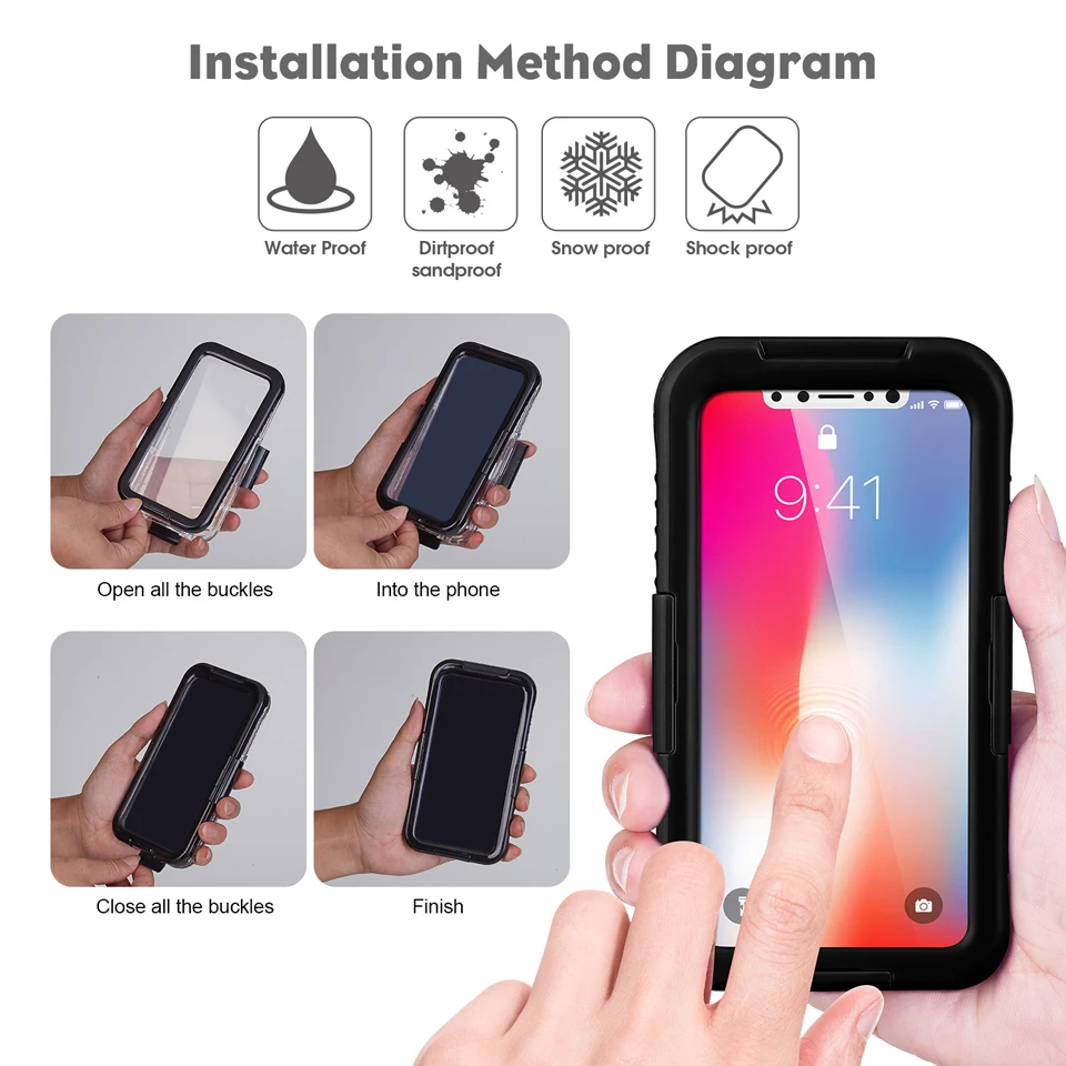 New Arrival Advanced Waterproof Case Cover Fishing Diving Swimming Rain Proof Shell Coque Funda for Apple iPhone X Xs Max Xr
New Arrival Advanced Waterproof Case Cover Fishing Diving Swimming Rain Proof Shell Coque Funda for Apple iPhone X Xs Max Xr
