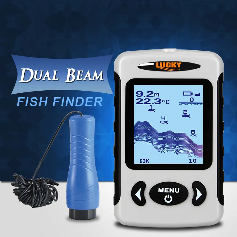 LUCKY FF718D-Ice Portable Fish Finder 2.2" LCD Screen 200KHz/83KHz Dual Sonar Frequency 100M Fish Detector for Ice Fishing B2
LUCKY FF718D-Ice Portable Fish Finder 2.2" LCD Screen 200KHz/83KHz Dual Sonar Frequency 100M Fish Detector for Ice Fishing B2