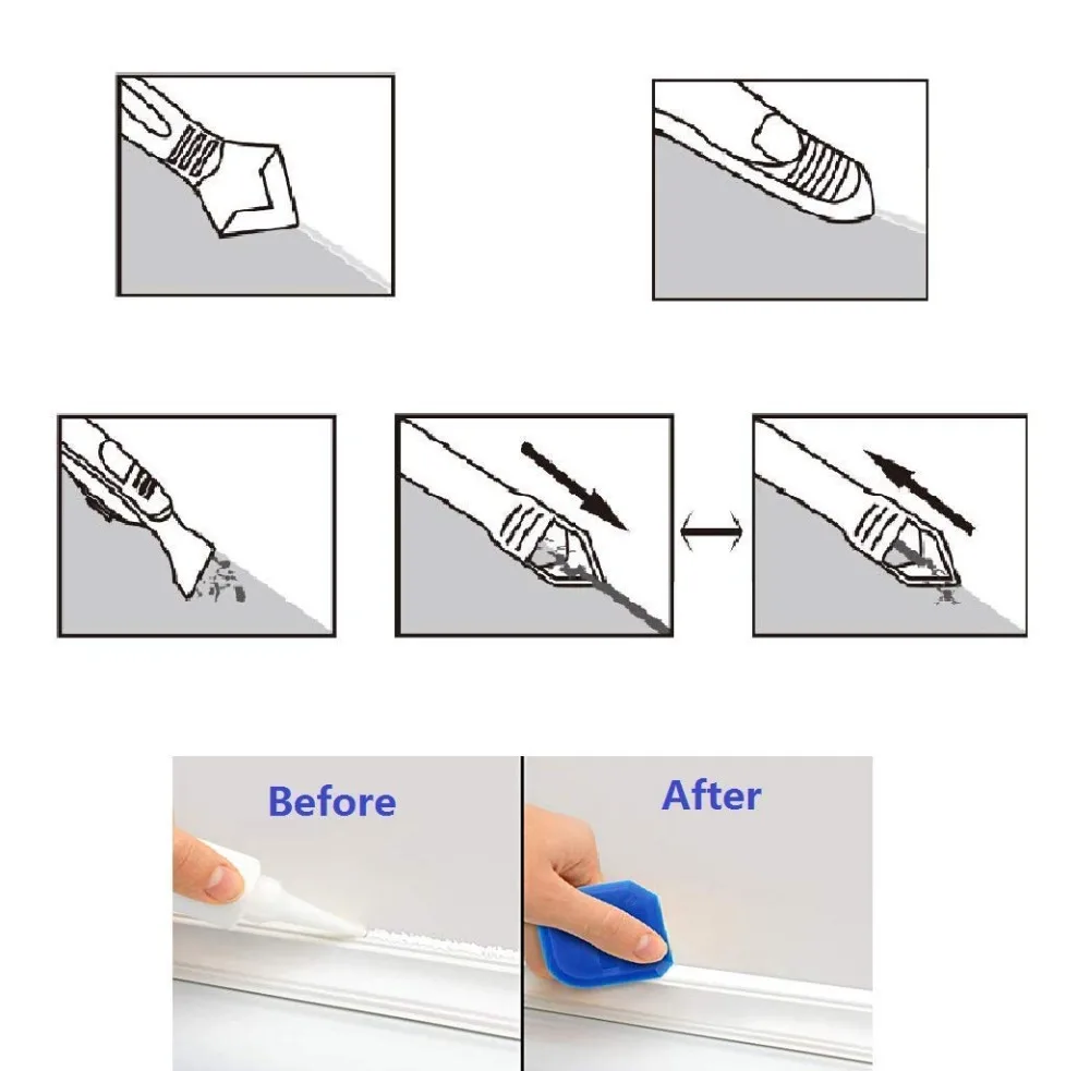 18 Pieces Caulking Tool Kit, Wobe 3 in 1 Caulking Tools Silicone Sealant Finishing Tool Grout Scraper Caulk Remover Caulk Nozzle
18 Pieces Caulking Tool Kit, Wobe 3 in 1 Caulking Tools Silicone Sealant Finishing Tool Grout Scraper Caulk Remover Caulk Nozzle