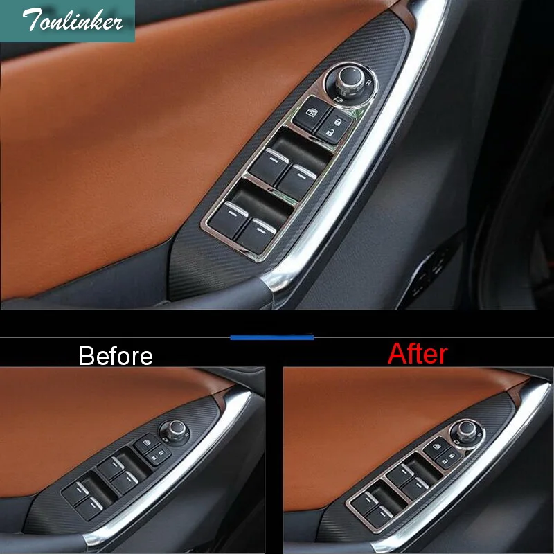Tonlinker Cover Case Stickers for MAZDA CX5 ATENZA Axela 2013-16 Car Styling 4 pcs ABS door windows lift button cover stickers
Tonlinker Cover Case Stickers for MAZDA CX5 ATENZA Axela 2013-16 Car Styling 4 pcs ABS door windows lift button cover stickers