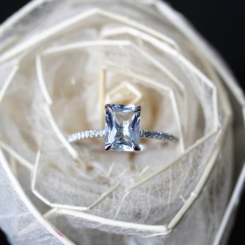 Dupuy Fashion Ring Rectangle 14k White Gold Ring Diamond Engagement Luxurious Ring Women Accessories Summer Jewelry DIY D180018 
Dupuy Fashion Ring Rectangle 14k White Gold Ring Diamond Engagement Luxurious Ring Women Accessories Summer Jewelry DIY D180018