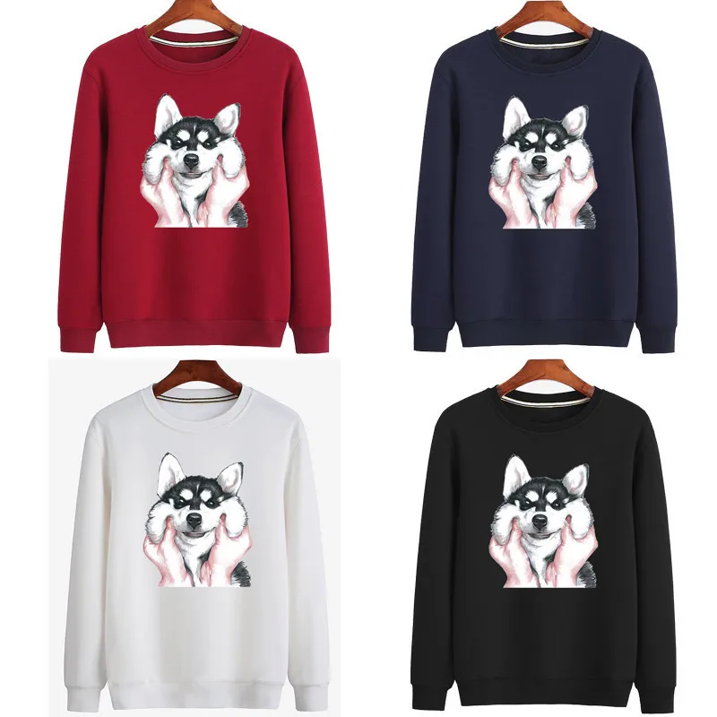Funny Cartoon Dog Print Women Pullovers Cotton Crew Neck Sweatshirts Unisex Hoodie without Hood Couple Matching Clothes Autumn
Funny Cartoon Dog Print Women Pullovers Cotton Crew Neck Sweatshirts Unisex Hoodie without Hood Couple Matching Clothes Autumn