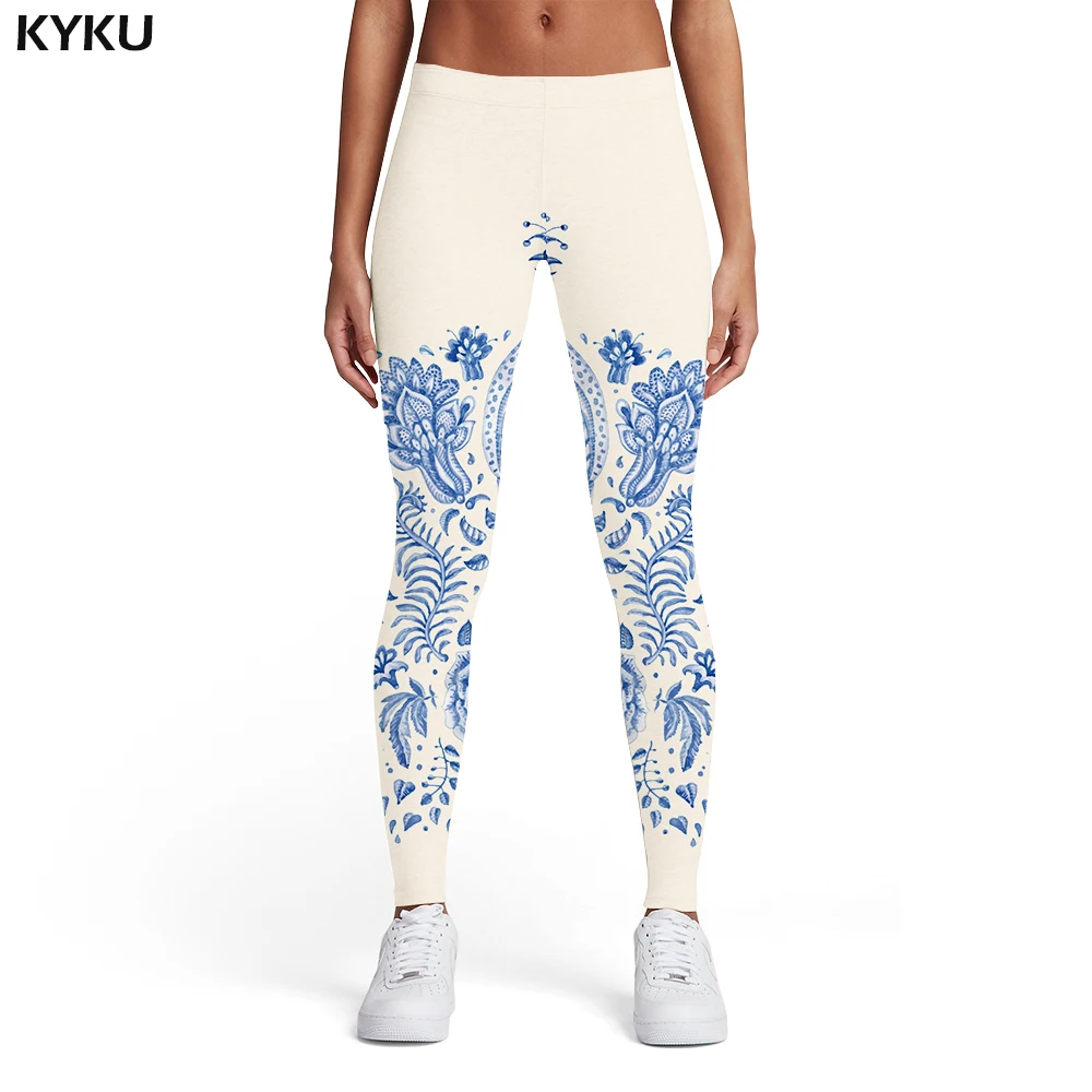 KYKU Brand Blue And White Porcelain Leggings Women White Spandex Flower Sexy Art Ladies Abstract 3d Print Womens Leggings Pants
KYKU Brand Blue And White Porcelain Leggings Women White Spandex Flower Sexy Art Ladies Abstract 3d Print Womens Leggings Pants