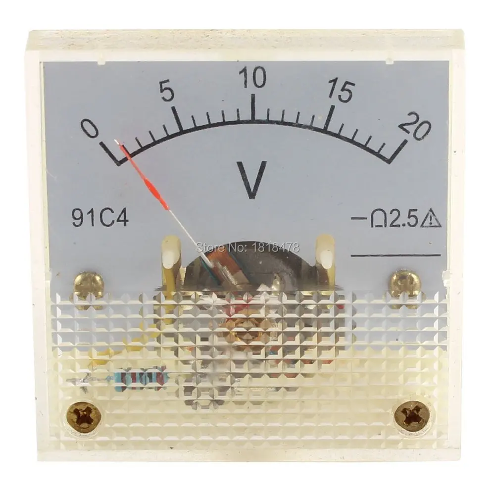 91C4 Class 2.5 Accuracy DC 0-20V Voltage Volt Panel Meter 45*45mm 
91C4 Class 2.5 Accuracy DC 0-20V Voltage Volt Panel Meter 45*45mm