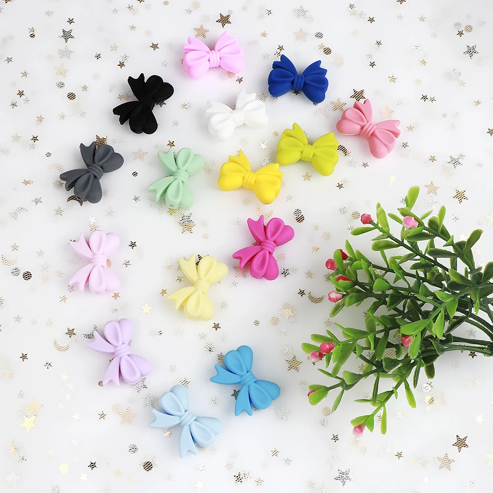 TYRY.HU 10pcs Bow Tie Teething Beads BPA Free DIY Baby Chewable Teether Chain Knot Lot Pacifier Chain Silicone Beads
TYRY.HU 10pcs Bow Tie Teething Beads BPA Free DIY Baby Chewable Teether Chain Knot Lot Pacifier Chain Silicone Beads