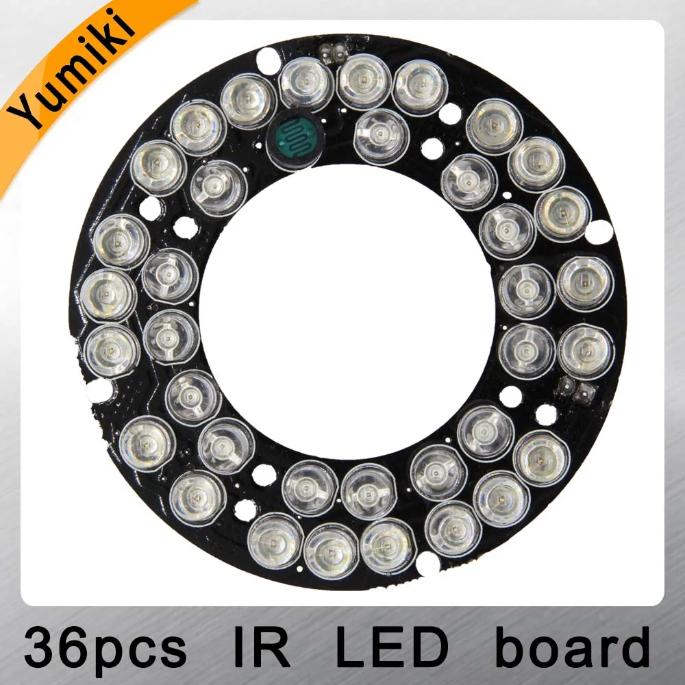 Yumiki Infrared 36pcs IR LED board for CCTV cameras night vision (diameter 60mm) for CS LENs
Yumiki Infrared 36pcs IR LED board for CCTV cameras night vision (diameter 60mm) for CS LENs