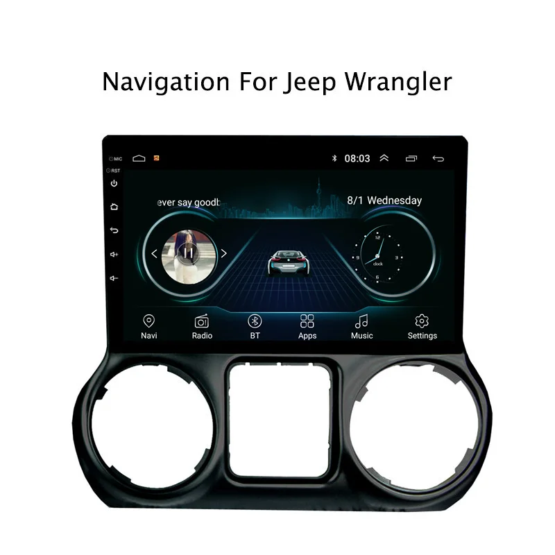 10 1 "2.5D ips Android 8 автомобильный DVD gps плеер для Jeep Wrangler 2014 2015 2016 радиоприемник