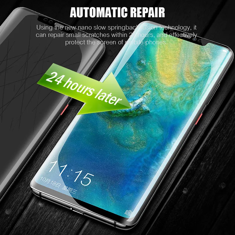 P30 P20 Pro Гидрогелевая пленка полное покрытие Защита экрана для Huawei Mate 20 Lite Honor 8X Max 10