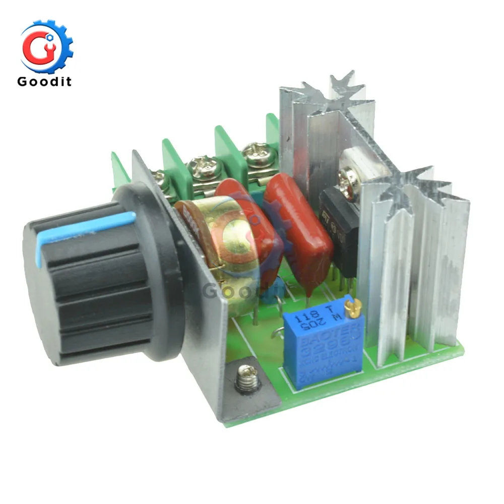 AC 220V 2000W Motor Speed Controller SCR Voltage Regulator Dimming Dimmers Thermostat Motor Controller
AC 220V 2000W Motor Speed Controller SCR Voltage Regulator Dimming Dimmers Thermostat Motor Controller