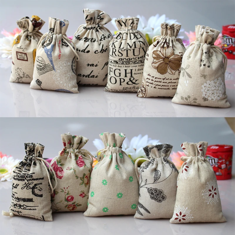 Random colors 9X12cm vintage wedding gift bag, promotional gift bag, linen cotton drawstring pouches
Random colors 9X12cm vintage wedding gift bag, promotional gift bag, linen cotton drawstring pouches