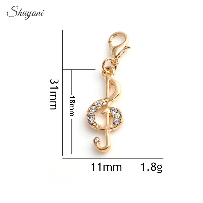 31*11mm Gold Color Musical Charms Crystal Musical Note Charms Pendant with Lobster Clasp Charms Pendant for Jewelry Making
31*11mm Gold Color Musical Charms Crystal Musical Note Charms Pendant with Lobster Clasp Charms Pendant for Jewelry Making