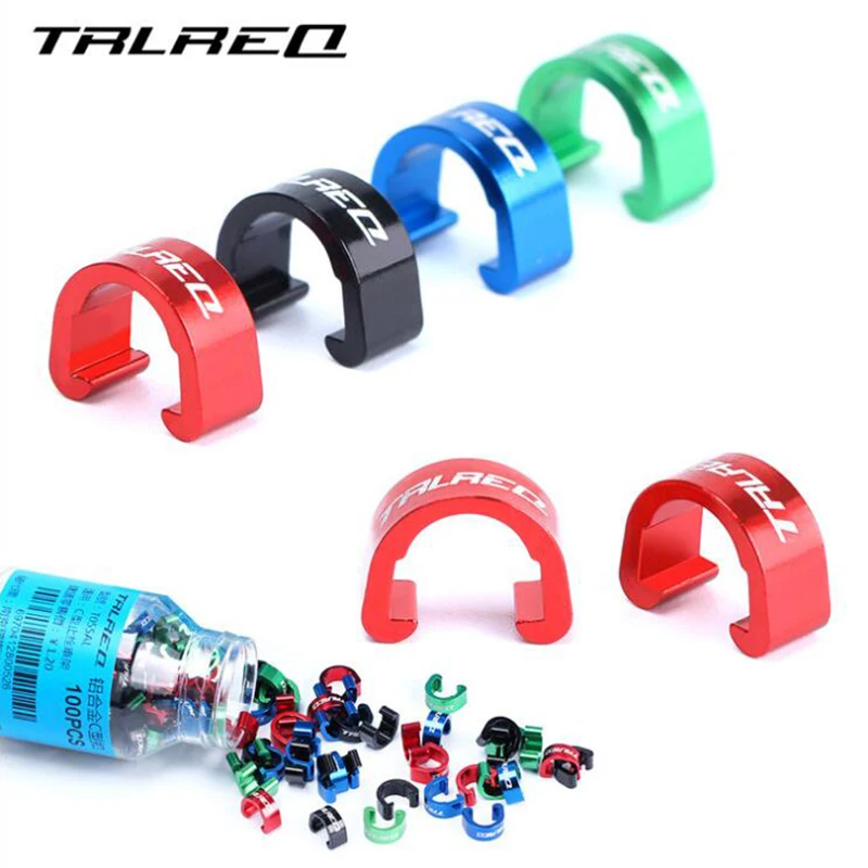 100 pcs Cycling Bike Brake Cable Guides Clips Bicycles Gear Shift Line Wire Housing Hose Guides Aluminium Alloy C Buckles Clamps
100 pcs Cycling Bike Brake Cable Guides Clips Bicycles Gear Shift Line Wire Housing Hose Guides Aluminium Alloy C Buckles Clamps