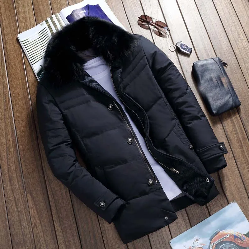 Real Fox Fur Collar Down Coat men's Hooded Warm Jacket Winter Parka Winterjacken Coats
Real Fox Fur Collar Down Coat men's Hooded Warm Jacket Winter Parka Winterjacken Coats