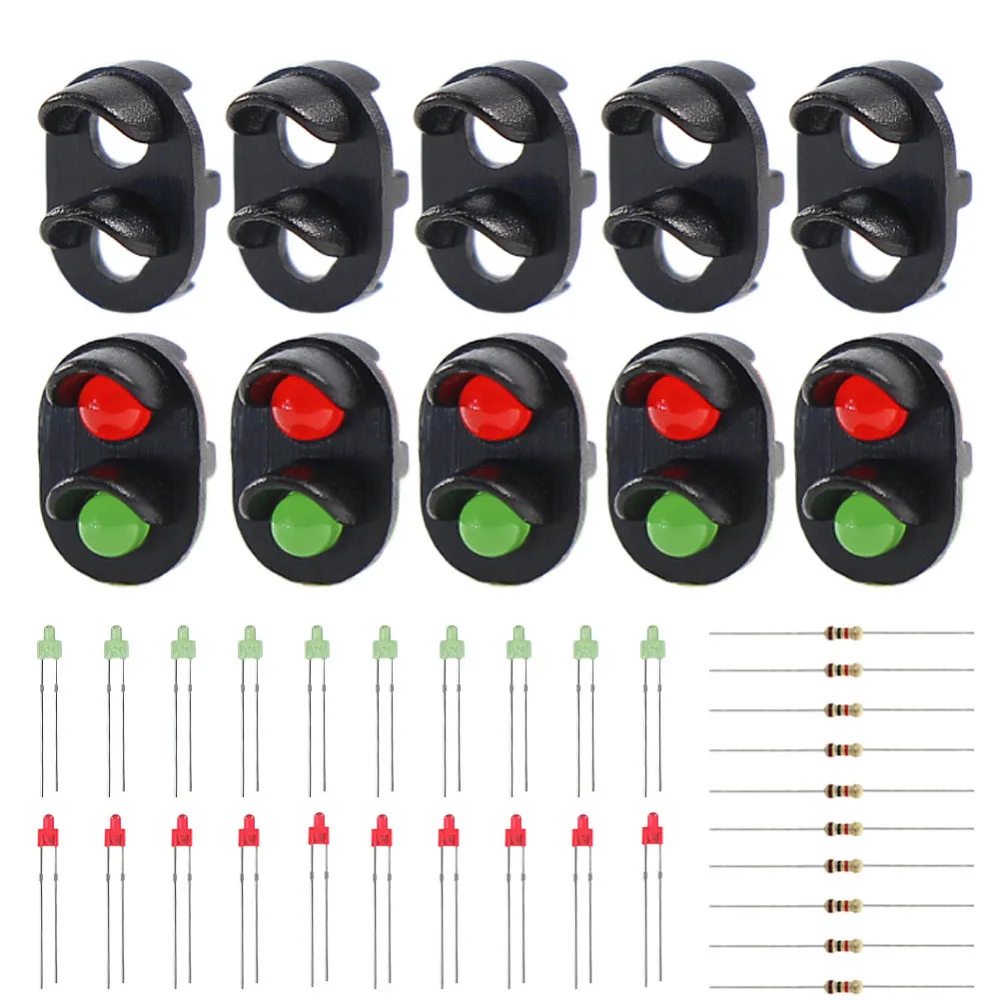 JTD12 10 sets Target Faces With LEDs for Railway Signal N or Z Scale 2-light Block Signals Traffic Light Red/Green
JTD12 10 sets Target Faces With LEDs for Railway Signal N or Z Scale 2-light Block Signals Traffic Light Red/Green