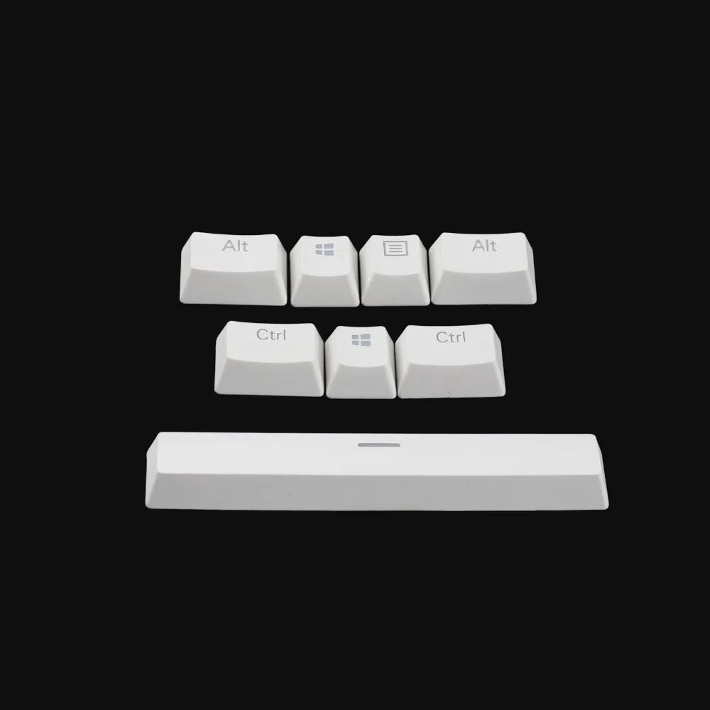 YMDK PBT черно-белый 8 кнопок двойной просвечивающий колпачок нижний ряд специальные