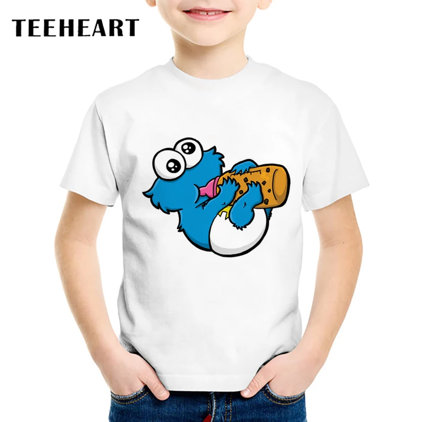 Футболка из модала для мальчиков и девочек с принтом TEEHEART Милая футболка Big Eye stranna